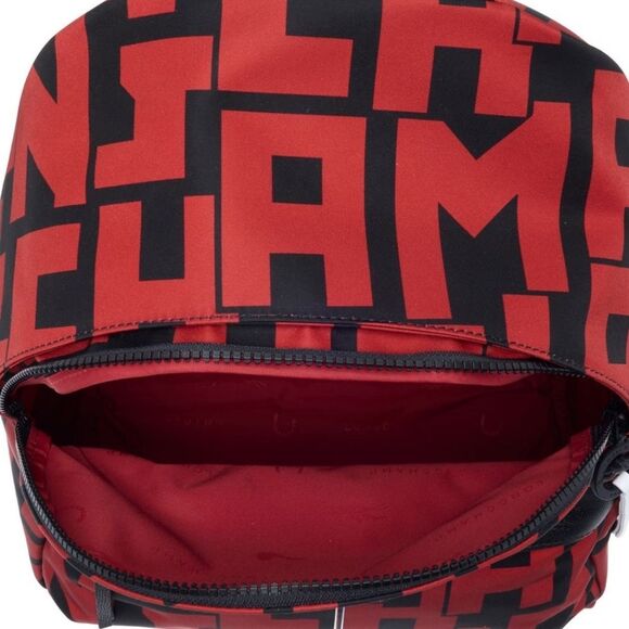 Longchamp Newest Quality Backpack Logo Red Black